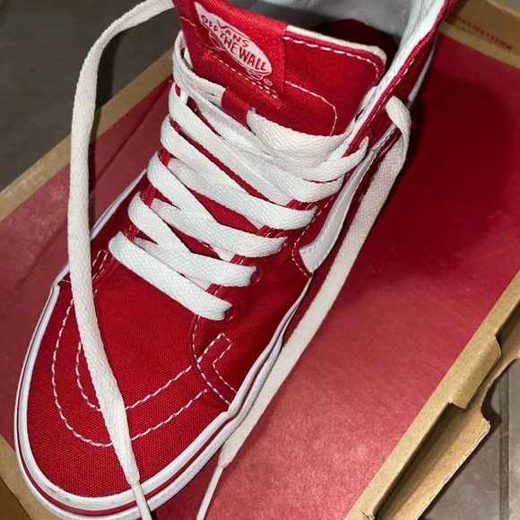 RED Vans Sk8-Hi Formula Canvas Skate Shoes - Picture 3 of 3